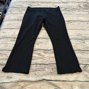 American Giant No BS Kick Flare Ponte Pants in Black Size 16